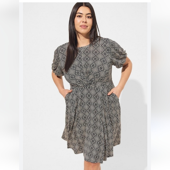 torrid Dresses & Skirts - Torrid Mini Super Soft Knit Balloon Sleeve A-Line Dress